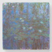 Claude Monet - Blue Water Lilies Stenen Onderzetter (Voorkant)