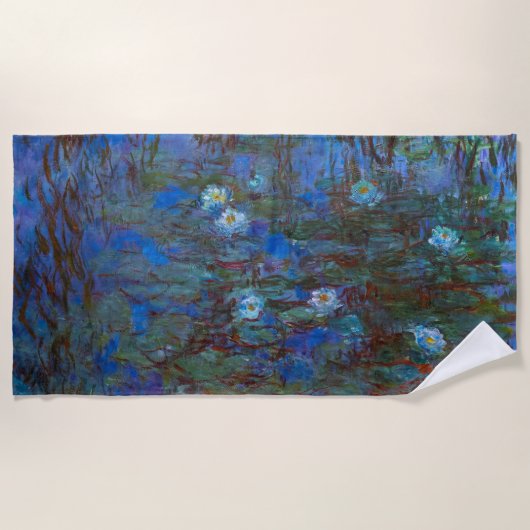 Claude Monet - Blue Water Lilies Strandlaken (Voorkant)