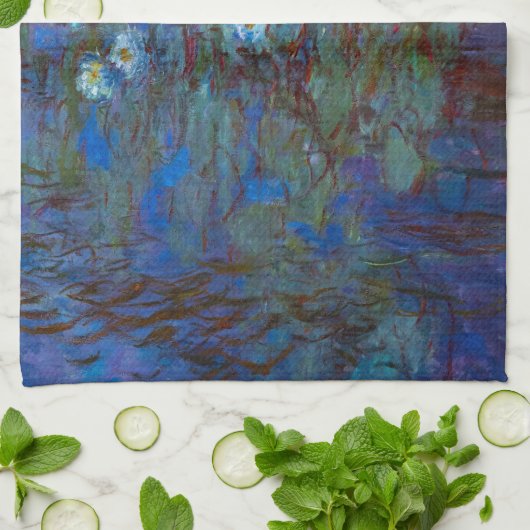 Claude Monet - Blue Water Lilies Theedoek (Gevouwen)