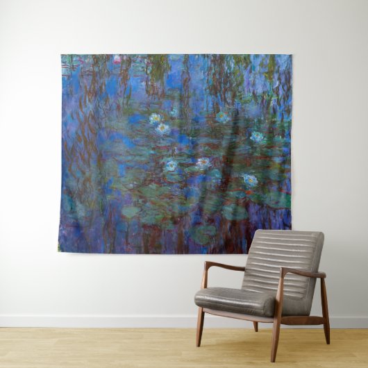 Claude Monet - Blue Water Lilies Wandkleed (In Situ (horizontaal))