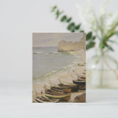 Claude Monet - Boat aan het strand van Etretat Briefkaart (Staand voorkant)