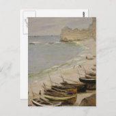 Claude Monet - Boat aan het strand van Etretat Briefkaart (Voorkant / Achterkant)