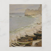 Claude Monet - Boat aan het strand van Etretat Briefkaart (Voorkant)