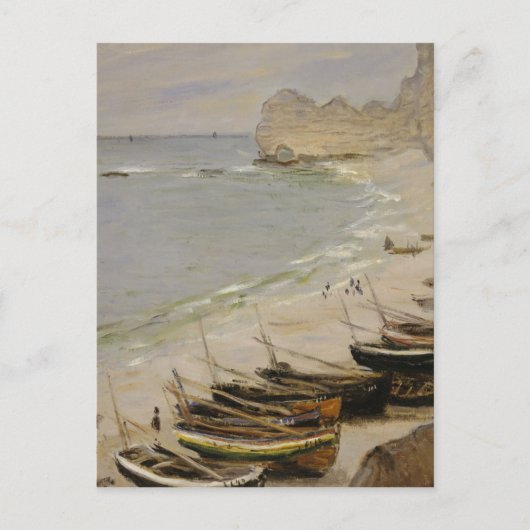 Claude Monet - Boat aan het strand van Etretat Briefkaart (Voorkant)