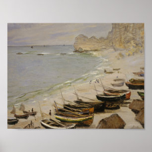 Claude Monet - Boat aan het strand van Etretat Poster