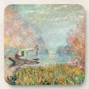 Claude Monet   Boat Studio op de zegen Bier Onderzetter