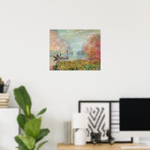 Claude Monet | Boat Studio op de zegen Poster (Thuiskantoor)