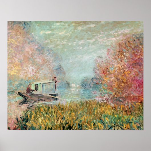 Claude Monet | Boat Studio op de zegen Poster (Voorkant)