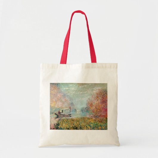 Claude Monet | Boat Studio op de zegen Tote Bag (Voorkant)