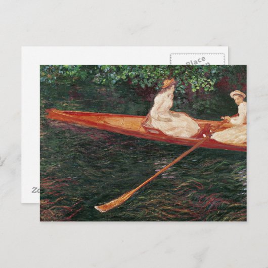 Claude Monet | Boating op de Epte Briefkaart (Voorkant / Achterkant)