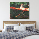 Claude Monet | Boating op de Epte Canvas Afdruk (Insitu (Slaapkamer))