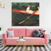 Claude Monet | Boating op de Epte Canvas Afdruk (Insitu (Woonkamer))