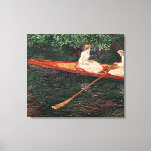 Claude Monet | Boating op de Epte Canvas Afdruk (Voorkant)