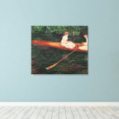 Claude Monet | Boating op de Epte Canvas Afdruk (Insitu (Houten vloer))