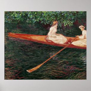 Claude Monet   Boating op de Epte Poster