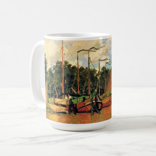 Claude Monet, Boats at Zaandam, Koffiemok (Voorkant links)