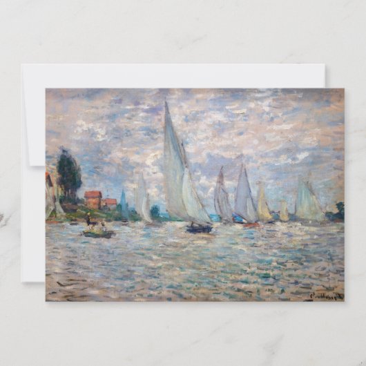 Claude Monet - Boats Regatta in Argenteuil Bedankkaart (Voorkant)