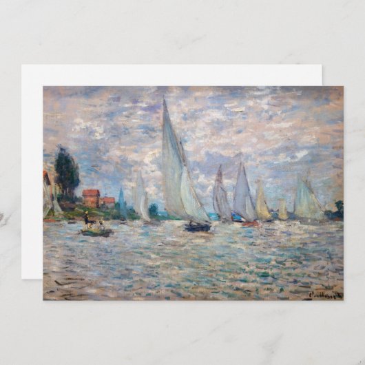 Claude Monet - Boats Regatta in Argenteuil Bedankkaart (Voorkant / Achterkant)