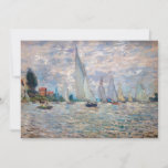Claude Monet - Boats Regatta in Argenteuil Bedankkaart<br><div class="desc">The Boats Regatta at Argenteuil / Regate a Argenteuil - Claude Monet,  Oil on Canvas,  1874</div>