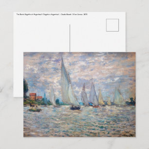 Claude Monet - Boats Regatta in Argenteuil Briefkaart