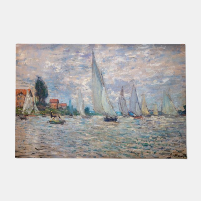 Claude Monet - Boats Regatta in Argenteuil Deurmat (Voorkant)