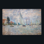 Claude Monet - Boats Regatta in Argenteuil Gelamineerde Placemat<br><div class="desc">The Boats Regatta at Argenteuil / Regate a Argenteuil - Claude Monet,  Oil on Canvas,  1874</div>
