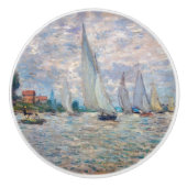 Claude Monet - Boats Regatta in Argenteuil Keramische Knop (Voorkant)