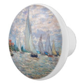 Claude Monet - Boats Regatta in Argenteuil Keramische Knop (Rechts)