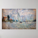Claude Monet - Boats Regatta in Argenteuil Poster<br><div class="desc">The Boats Regatta at Argenteuil / Regate a Argenteuil - Claude Monet,  Oil on Canvas,  1874</div>