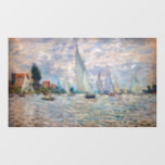 Claude Monet - Boats Regatta in Argenteuil Raamsticker<br><div class="desc">The Boats Regatta at Argenteuil / Regate a Argenteuil - Claude Monet,  Oil on Canvas,  1874</div>