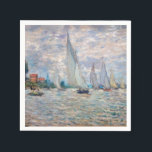 Claude Monet - Boats Regatta in Argenteuil Servet<br><div class="desc">The Boats Regatta at Argenteuil / Regate a Argenteuil - Claude Monet,  Oil on Canvas,  1874</div>