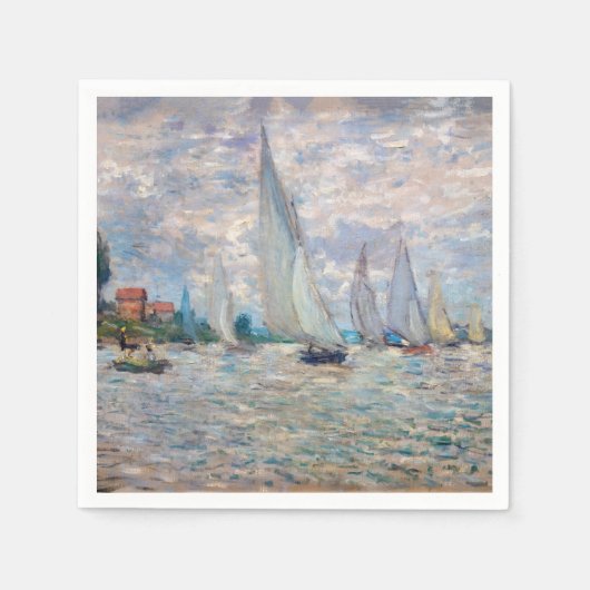 Claude Monet - Boats Regatta in Argenteuil Servet (Voorkant)