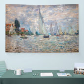 Claude Monet - Boats Regatta in Argenteuil Spandoek (Beurs)