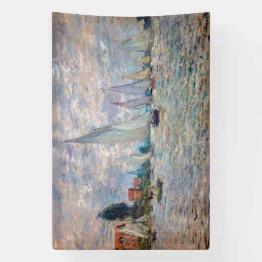 Claude Monet - Boats Regatta in Argenteuil Spandoek (Verticaal)