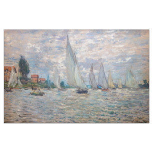Claude Monet - Boats Regatta in Argenteuil Stof