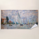 Claude Monet - Boats Regatta in Argenteuil Strandlaken<br><div class="desc">The Boats Regatta at Argenteuil / Regate a Argenteuil - Claude Monet,  Oil on Canvas,  1874</div>