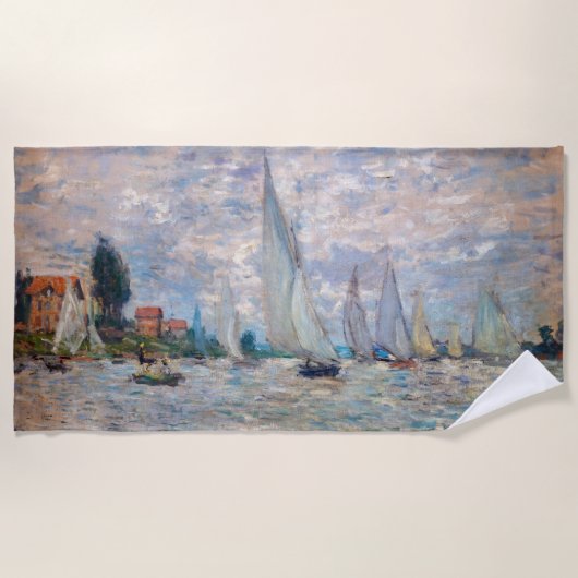 Claude Monet - Boats Regatta in Argenteuil Strandlaken (Voorkant)
