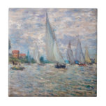 Claude Monet - Boats Regatta in Argenteuil Tegeltje<br><div class="desc">The Boats Regatta at Argenteuil / Regate a Argenteuil - Claude Monet,  Oil on Canvas,  1874</div>