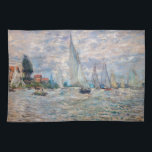 Claude Monet - Boats Regatta in Argenteuil Theedoek<br><div class="desc">The Boats Regatta at Argenteuil / Regate a Argenteuil - Claude Monet,  Oil on Canvas,  1874</div>