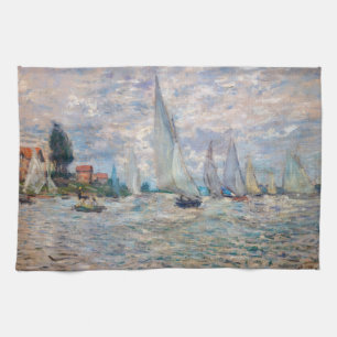Claude Monet - Boats Regatta in Argenteuil Theedoek