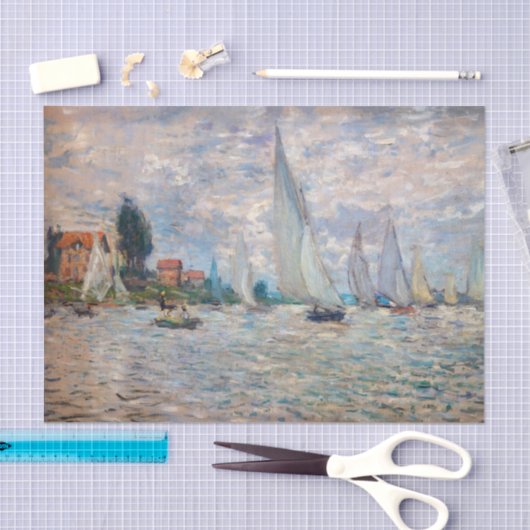 Claude Monet - Boats Regatta in Argenteuil Tissuepapier (Craft)