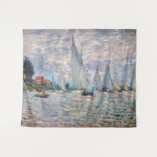 Claude Monet - Boats Regatta in Argenteuil Wandkleed (Voorkant (horizontaal))