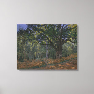 Claude Monet   Bodmer Oak, Fontainebleau Fores Canvas Afdruk