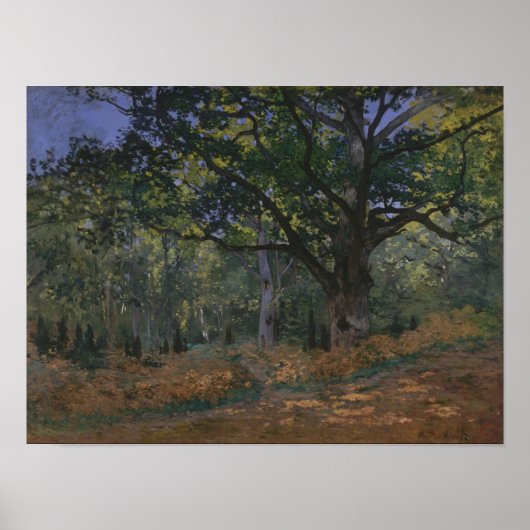 Claude Monet | Bodmer Oak, Fontainebleau Fores Poster (Voorkant)