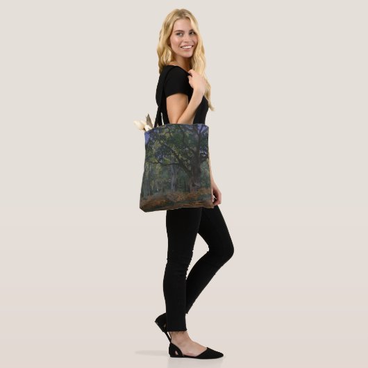 Claude Monet | Bodmer Oak, Fontainebleau Fores Tote Bag (Op model)