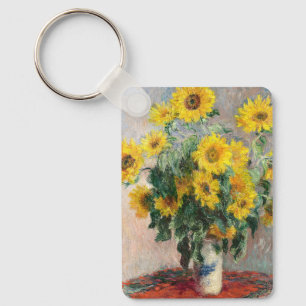 Claude Monet Boeket zonnebloemen 1881 Kunst Sleutelhanger