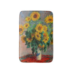Claude Monet - Boeket zonnebloemen Badmat