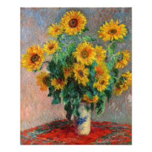 Claude Monet - Boeket zonnebloemen Foto Afdruk