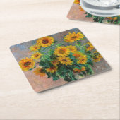Claude Monet - Boeket Zonnebloemen Kartonnen Onderzetters (Schuin)