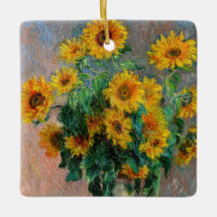 Claude Monet - Boeket Zonnebloemen Keramisch Ornament